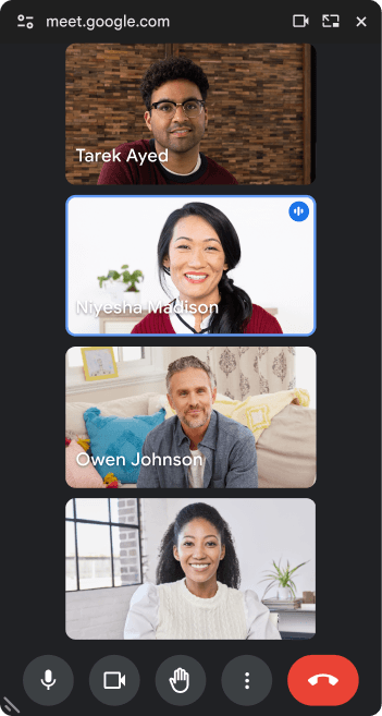 Small Meet in picture in picture window